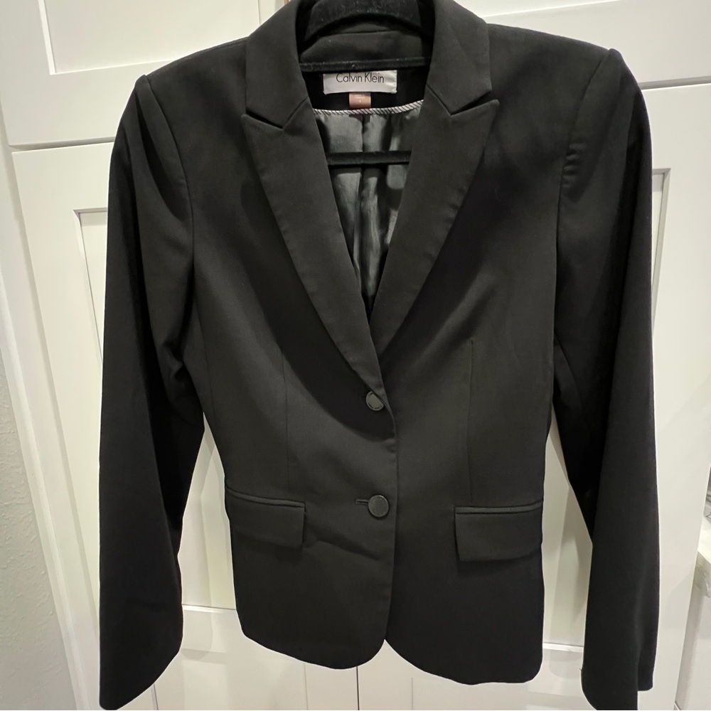Women’s Calvin Klein Two Button Black Blazer - NWOT Size 4